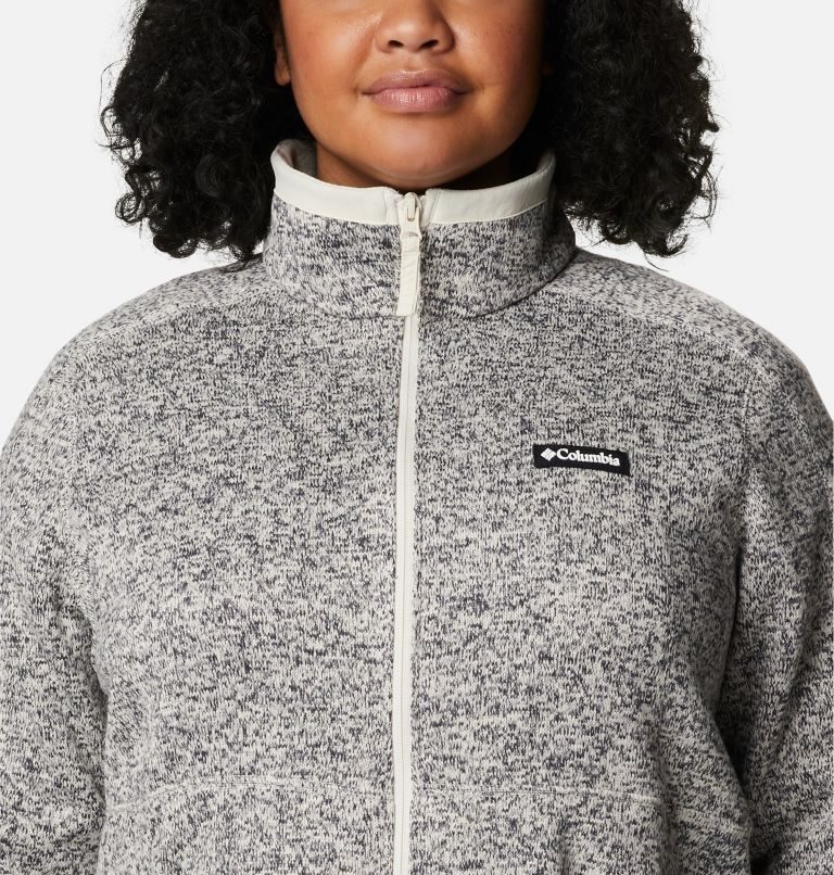 Jachete Din Lână Columbia Pulovere Weather Full Zip Dama Gri | Plus Size TDQ0S7M9Z